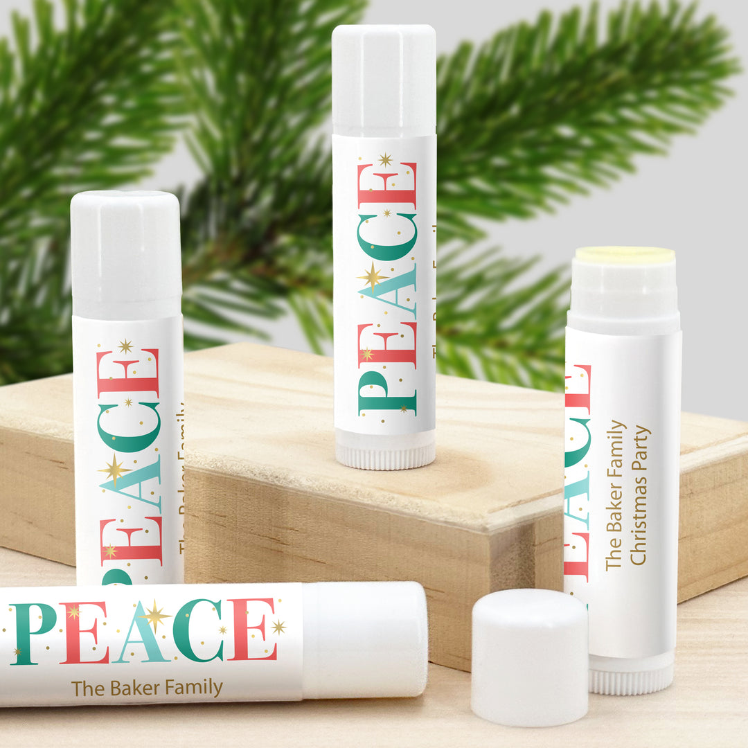 Christmas Stocking Stuffers, Personalized Lip Balm Gift, Lip Balm Party Favor, Christmas Sparkle