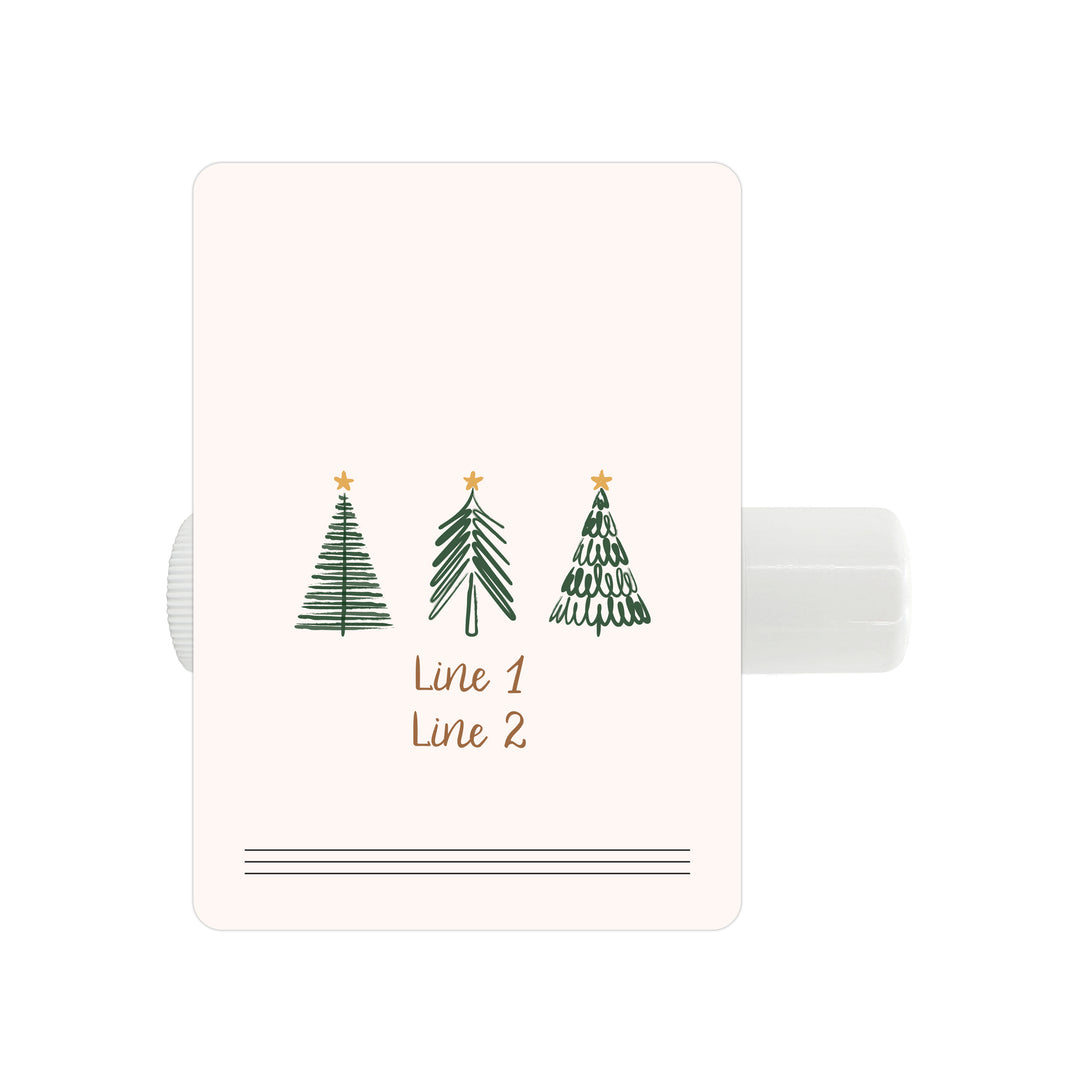 Christmas Stocking Stuffers, Personalized Lip Balm Gift, Lip Balm Party Favor, Christmas Tree Doodles