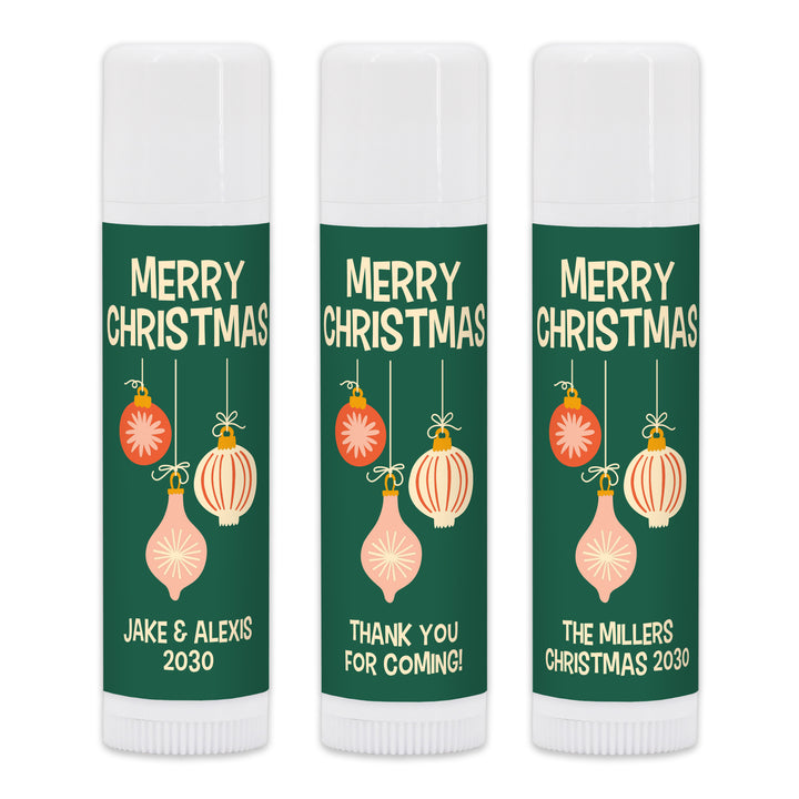 Christmas Lip Balm, Personalized Holiday Stocking Stuffers, Mid-Century Christmas Lip Balm