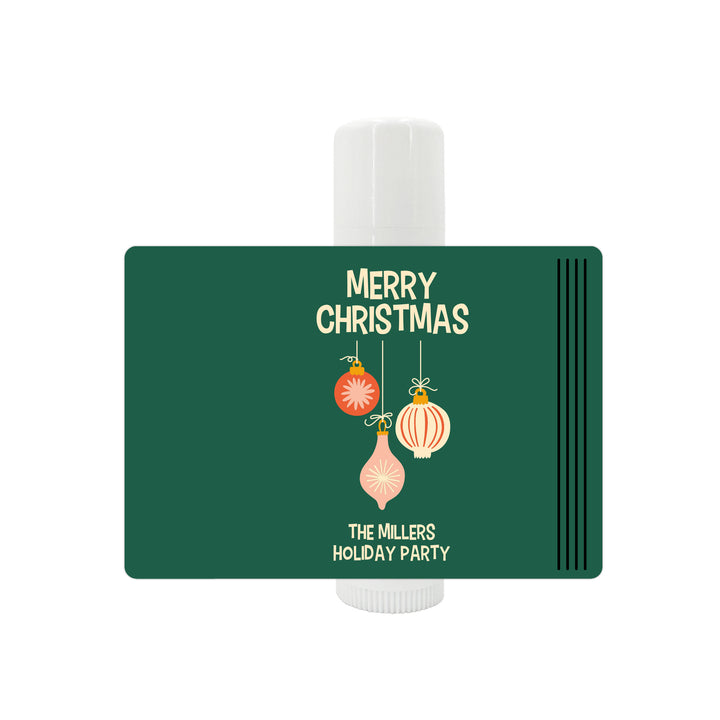 Christmas Lip Balm, Personalized Holiday Stocking Stuffers, Mid-Century Christmas Lip Balm