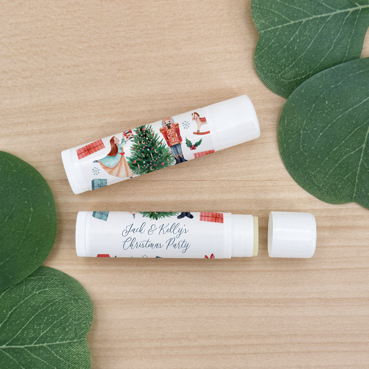 Christmas Stocking Stuffers, Personalized Lip Balm Gift, Lip Balm Party Favor, Nutcracker