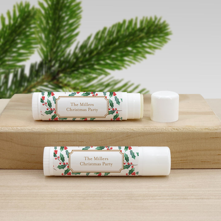 Christmas Stocking Stuffers, Personalized Lip Balm Gift, Lip Balm Party Favor, Winter Patterns