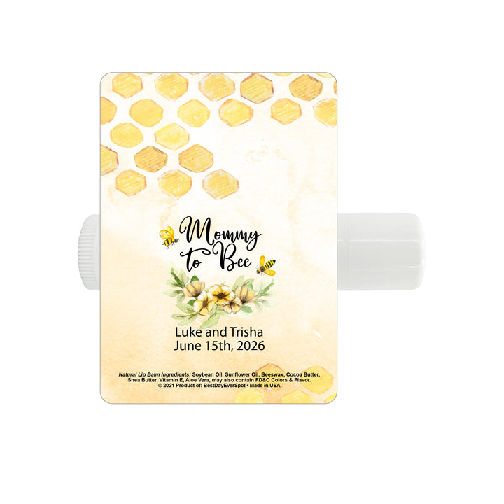 Personalized Lip Balm, Baby Shower Favors, BEE Themed Shower