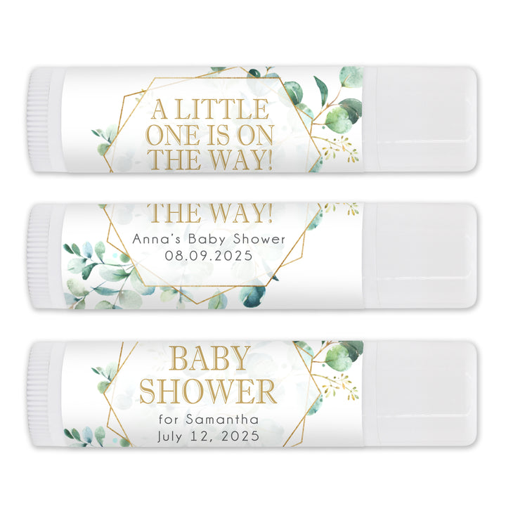 Baby Shower Lip Balm Favor, Custom Lip Balm, Neutral Baby Shower, Oh Baby Themed Shower, Eucalyptus Shower