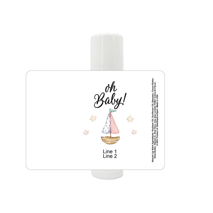 Oh Baby Baby Shower, Vintage Baby Shower Favors, Custom Lip Balm