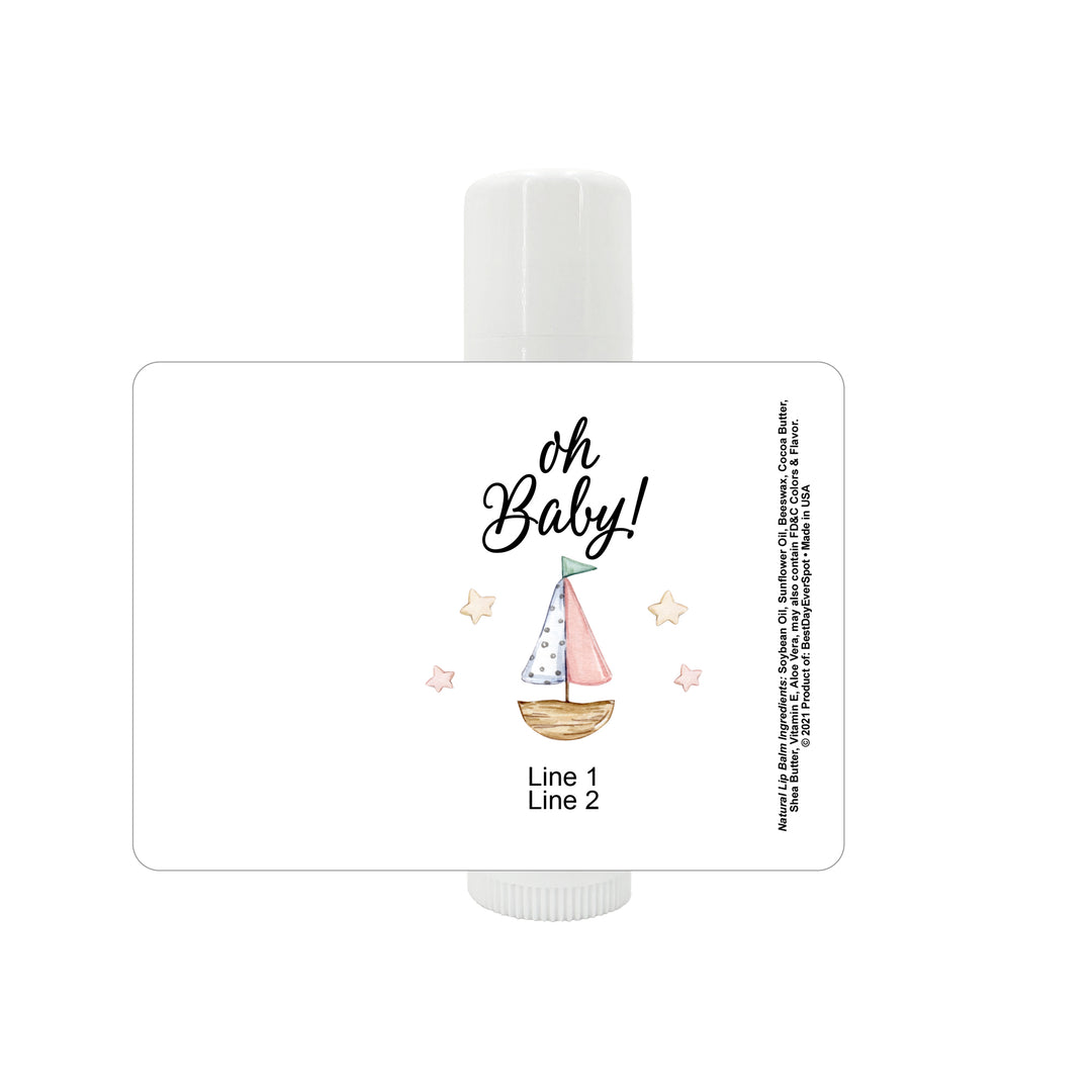 Oh Baby Baby Shower, Vintage Baby Shower Favors, Custom Lip Balm