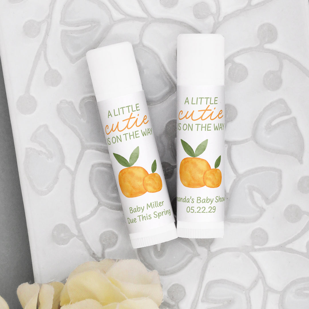 A Little Cutie is on the Way, Baby Shower Lip Balm