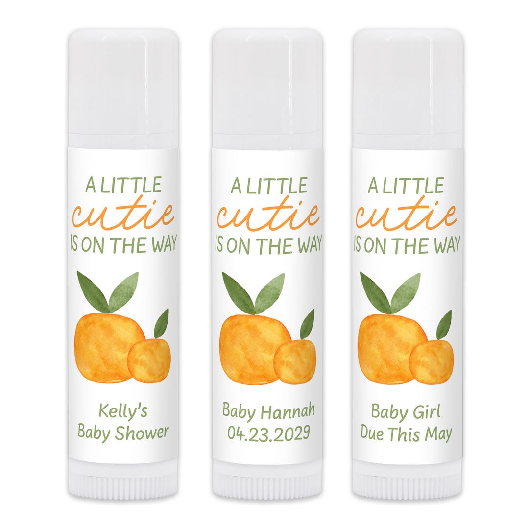 A Little Cutie is on the Way, Baby Shower Lip Balm