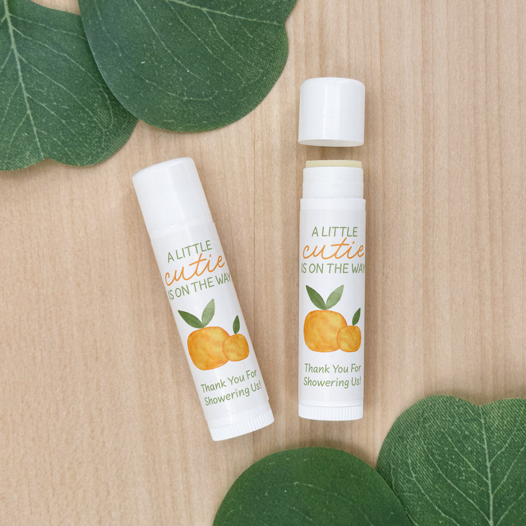 A Little Cutie is on the Way, Baby Shower Lip Balm
