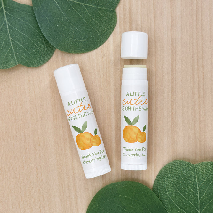 A Little Cutie is on the Way, Baby Shower Lip Balm