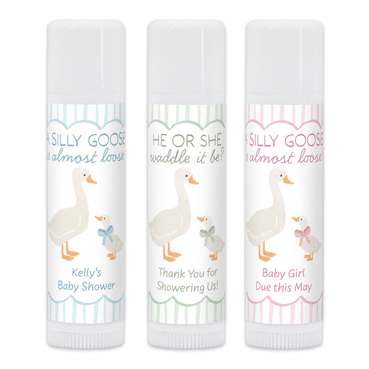A Silly Goose is Almost Loose, Baby Shower Lip Balm