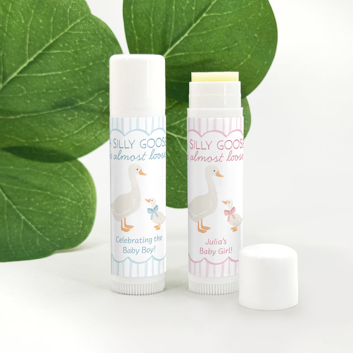 A Silly Goose is Almost Loose, Baby Shower Lip Balm