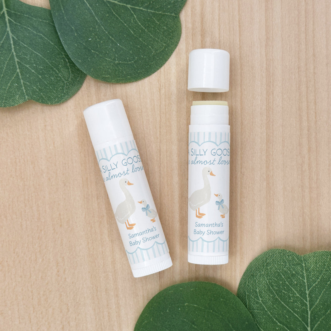 A Silly Goose is Almost Loose, Baby Shower Lip Balm