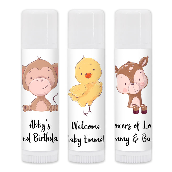 Baby Shower Favor Lip Balm, Birthday Party Lip Balm, Baby Animal Theme Lip Balm, Giraffe Themed Shower, It’s a Boy, It’s A Girl