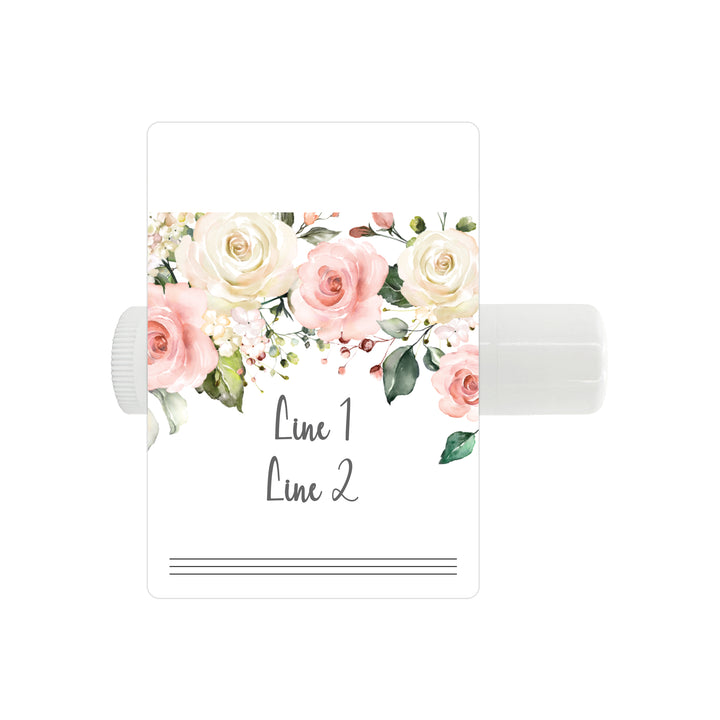 Personalized Lip Balm, Wedding Favors, Pink and White