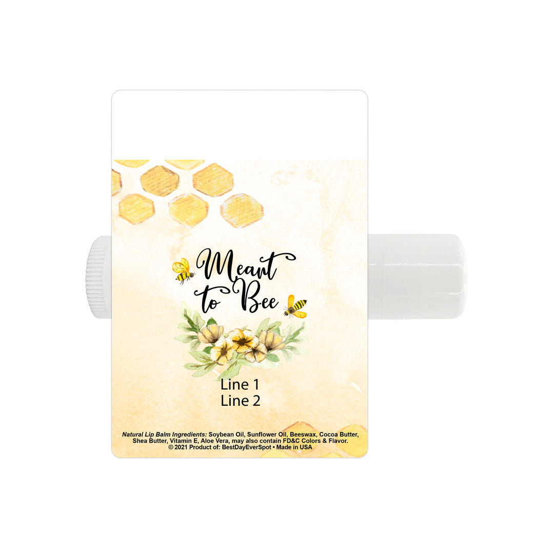 Bee Themed Wedding Favors, Custom Lip Balm, Wedding Favors, Bridal Shower Favor, Meant to Bee Favors