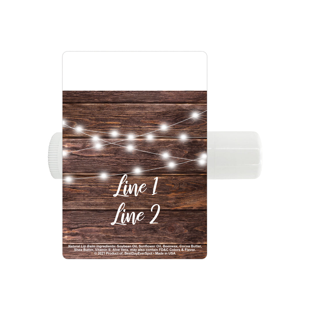 Personalized Lip Balm, Wedding Favors, Firefly Lights