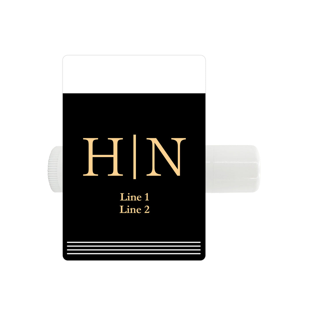 Personalized Lip Balm Wedding Favors, Wedding Initials, Gold Monogram
