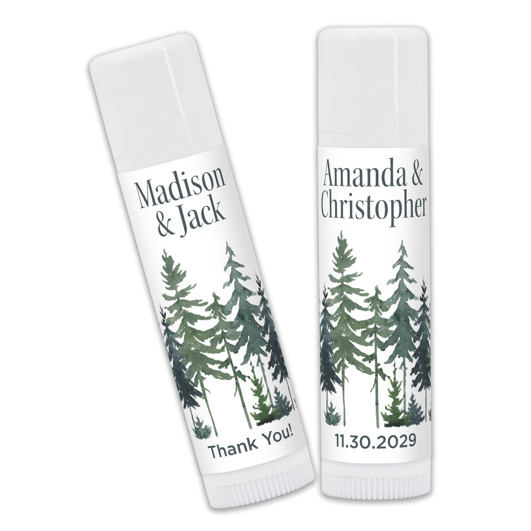 Watercolor Pine Trees Lip Balm