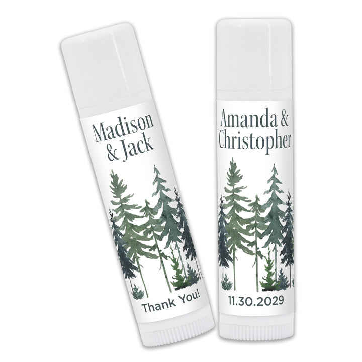 Watercolor Pine Trees Lip Balm