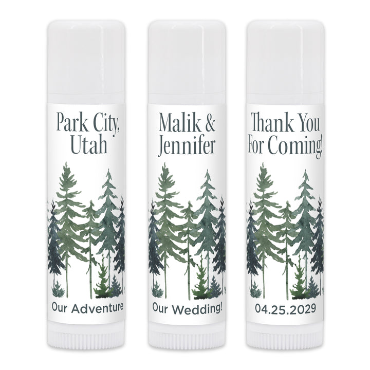 Watercolor Pine Trees Lip Balm