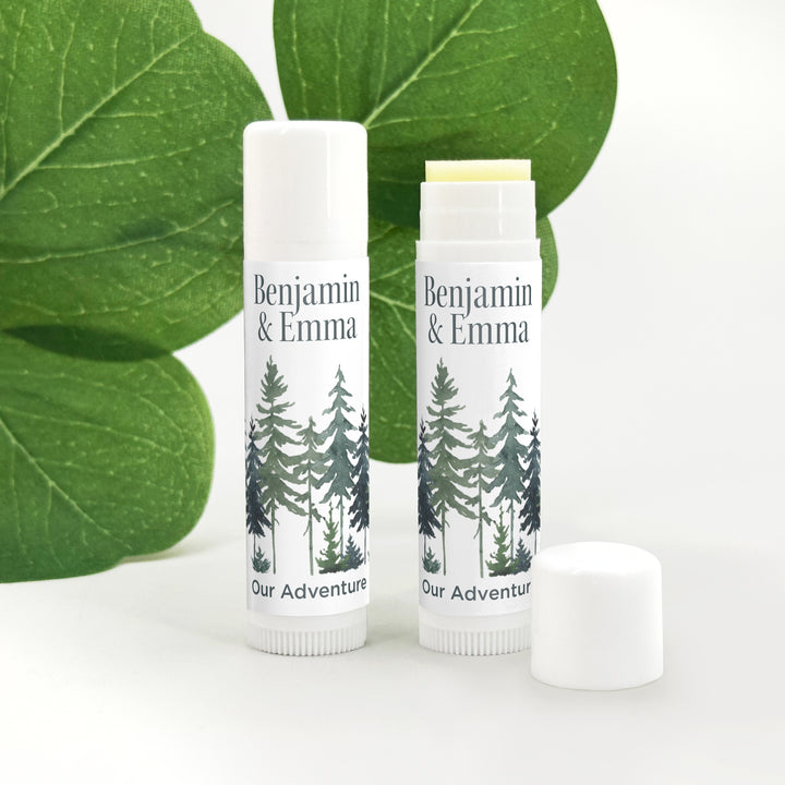 Watercolor Pine Trees Lip Balm