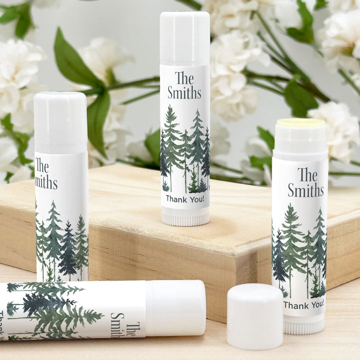 Watercolor Pine Trees Lip Balm