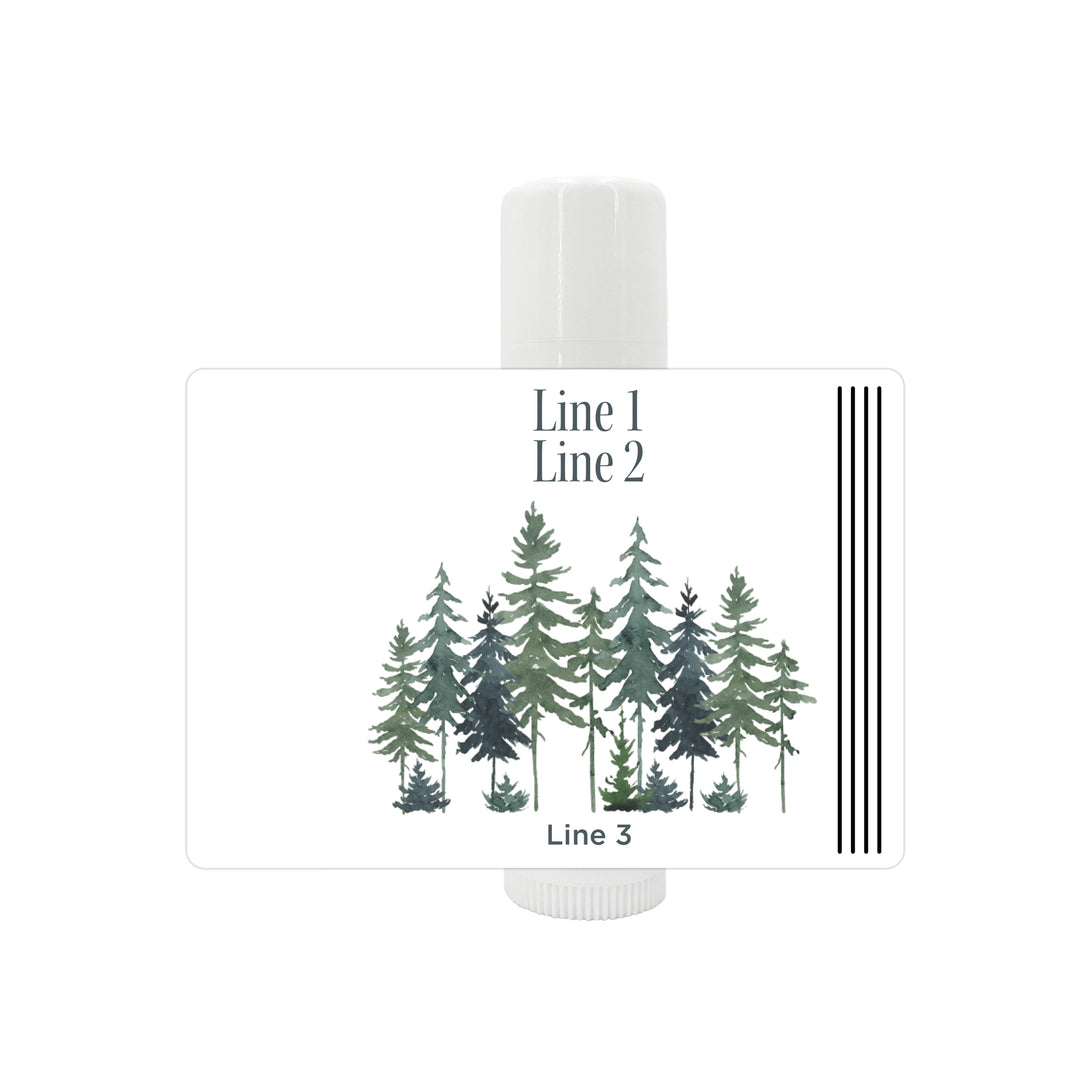 Watercolor Pine Trees Lip Balm