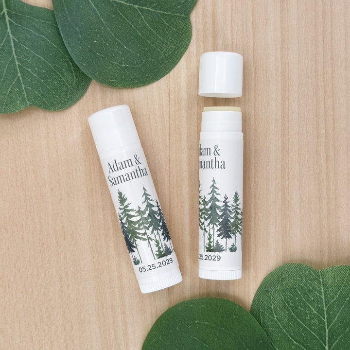 Watercolor Pine Trees Lip Balm
