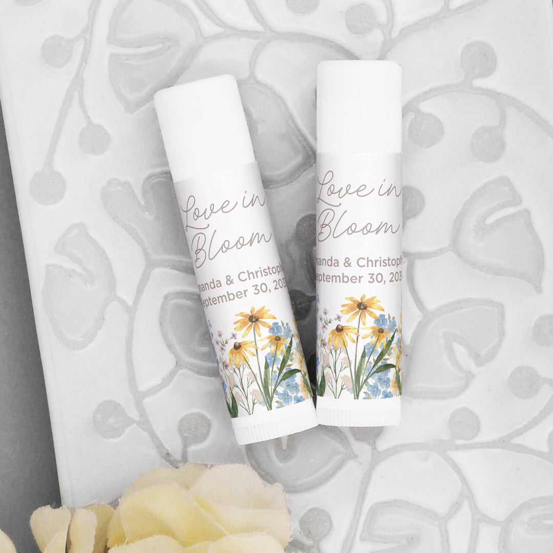 Love in Bloom, Let Love Grow, Wildflower Wedding, Wedding Lip Balm