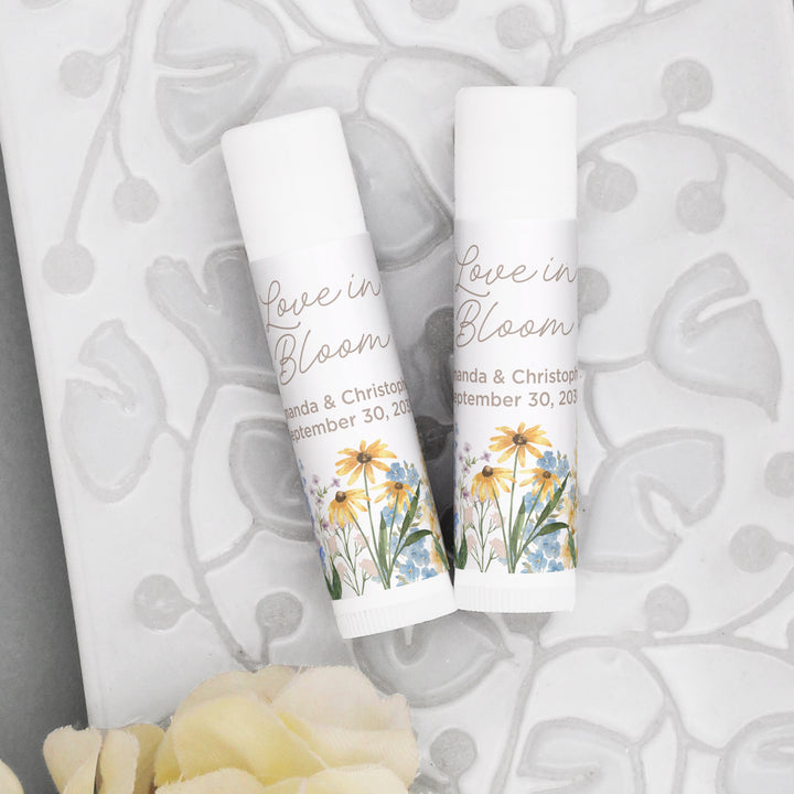 Love in Bloom, Let Love Grow, Wildflower Wedding, Wedding Lip Balm
