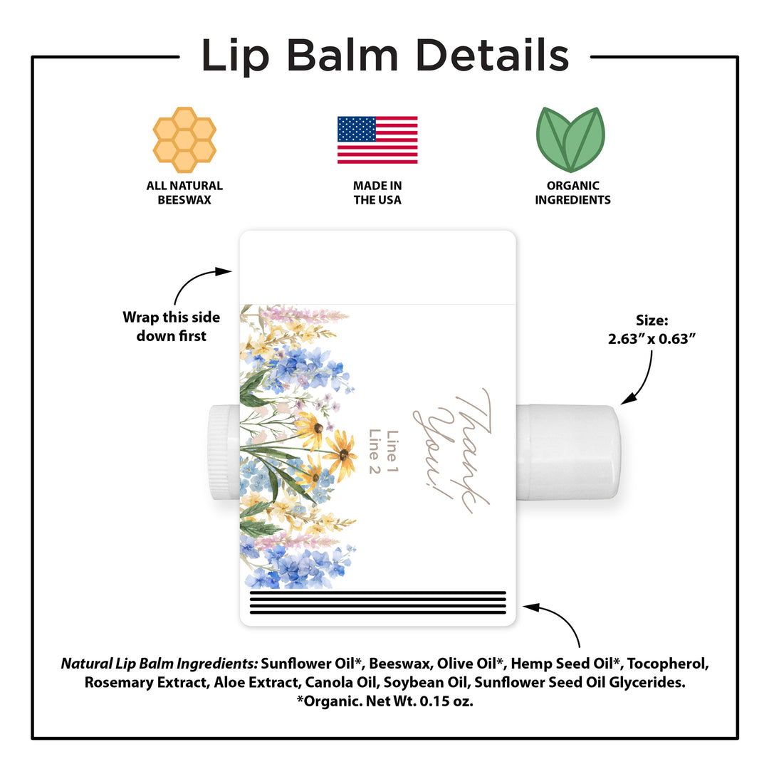 Love in Bloom, Let Love Grow, Wildflower Wedding, Wedding Lip Balm