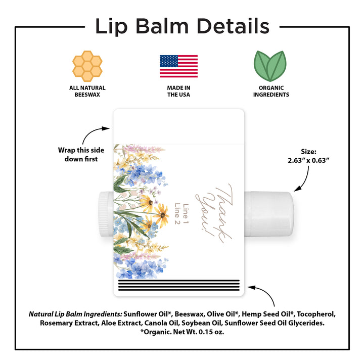 Love in Bloom, Let Love Grow, Wildflower Wedding, Wedding Lip Balm