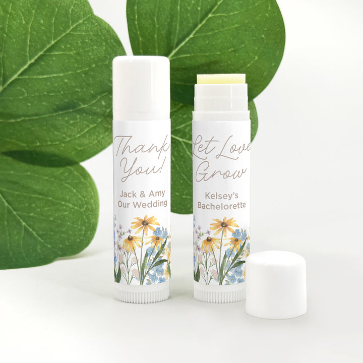 Love in Bloom, Let Love Grow, Wildflower Wedding, Wedding Lip Balm
