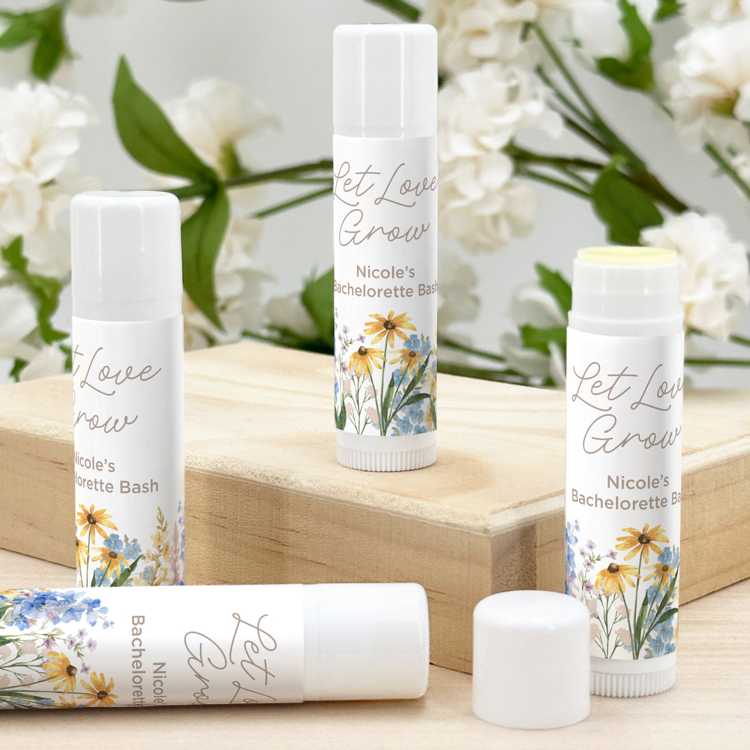 Love in Bloom, Let Love Grow, Wildflower Wedding, Wedding Lip Balm