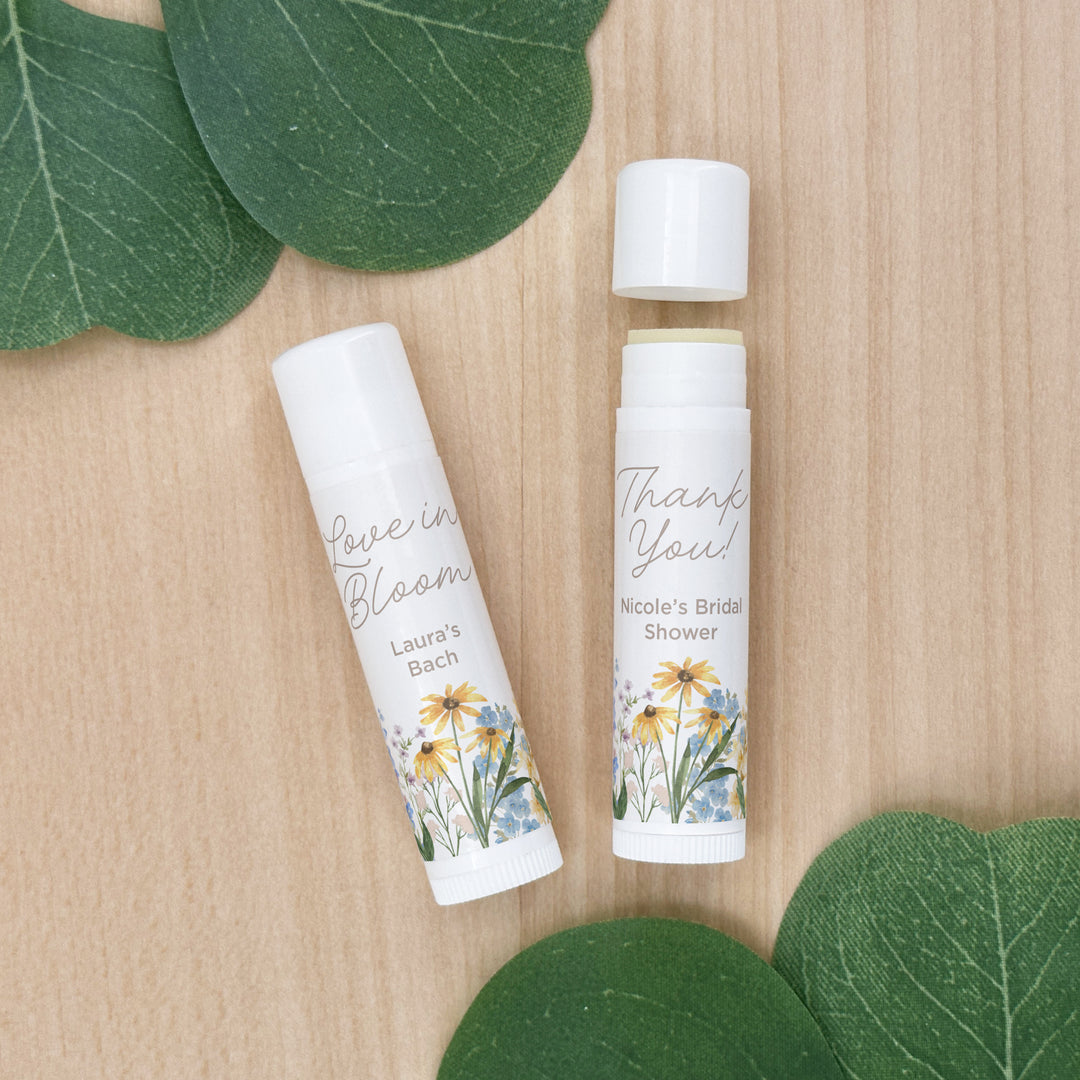 Love in Bloom, Let Love Grow, Wildflower Wedding, Wedding Lip Balm