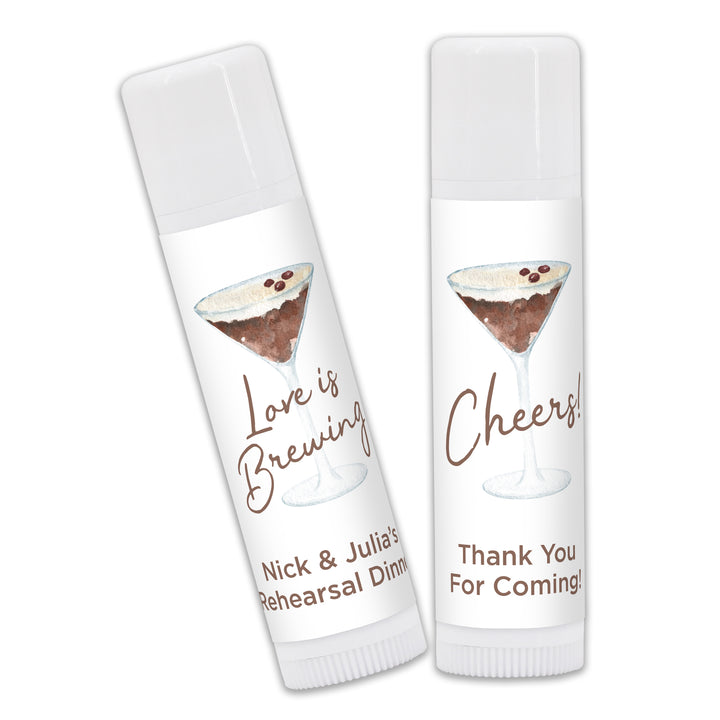 Espresso Martini Party Favors, Personalized Lip Balm, Bachelorette Lip Balm Favors