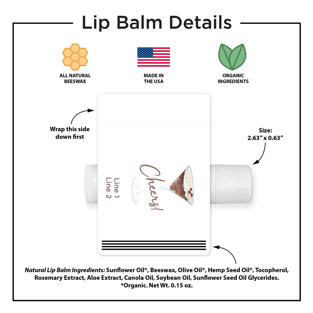 Espresso Martini Party Favors, Personalized Lip Balm, Bachelorette Lip Balm Favors