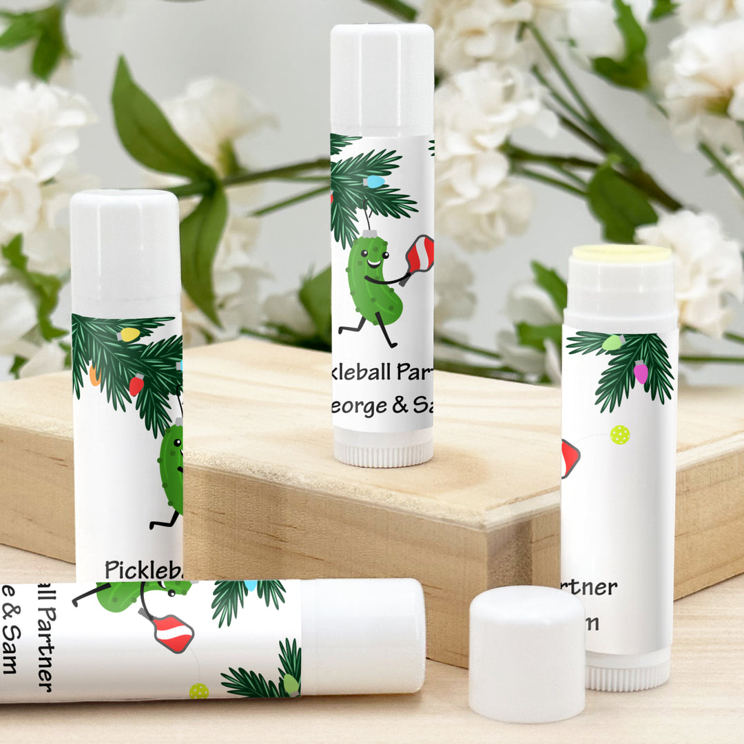 Pickleball Gift, Pickleball Christmas Party Favor, Pickleball Stocking Stuffer, Personalized Lip Balm Gift, Lip Balm Party Favor