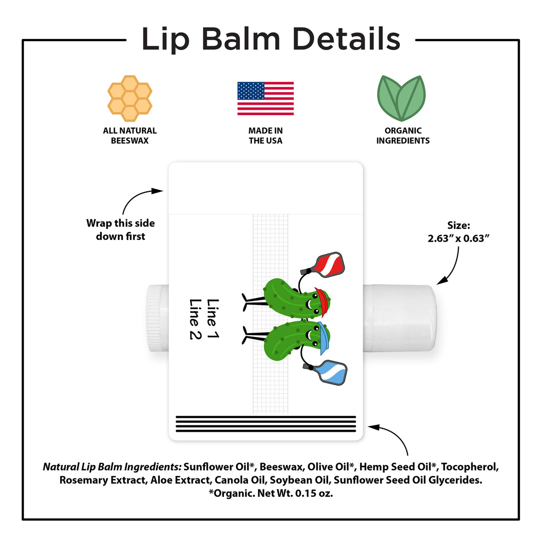 Pickleball Gift for Woman, Pickleball Birthday Party Favor, Pickleball Lovers, Personalized Lip Balm Gift, Lip Balm Party Favors