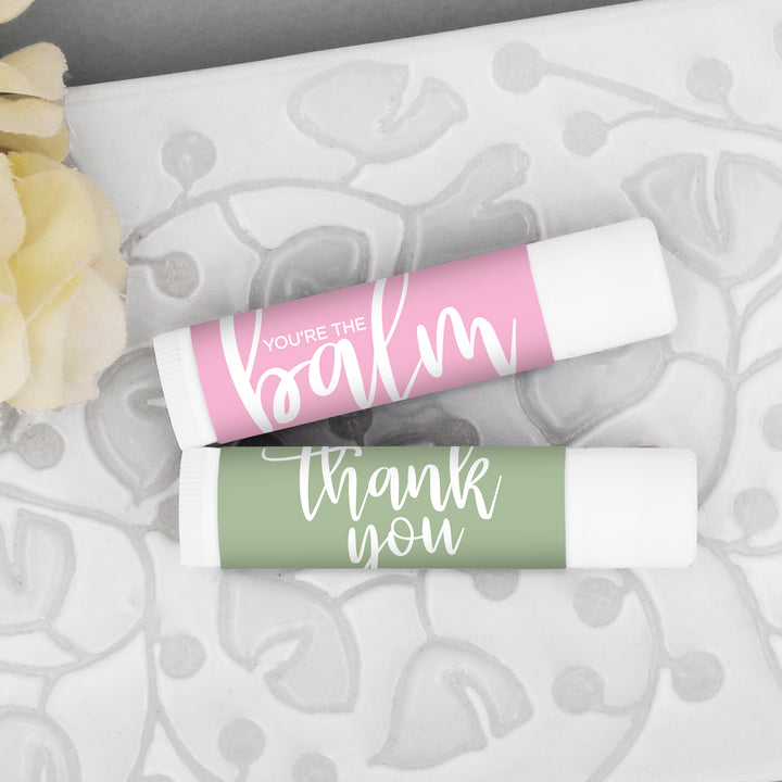 Personalized Lip Balm Favor, Bridal Shower Favors, Wedding Favors, You're the Balm, Our Love is the Balm, Custom Lip Balm