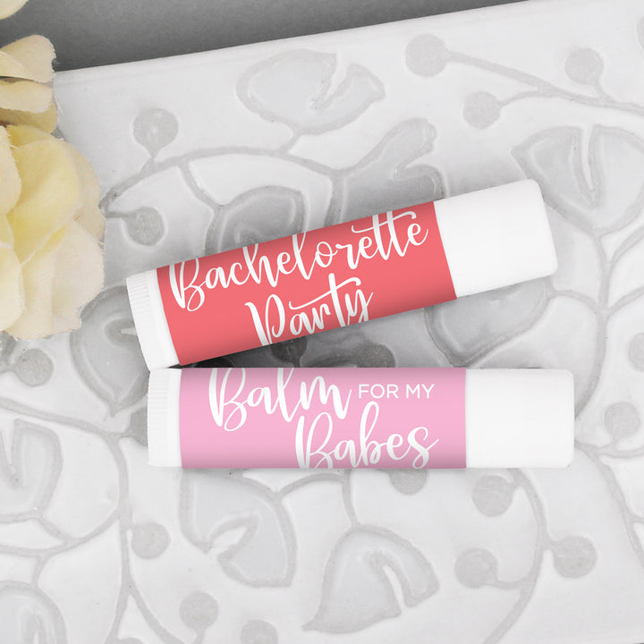 Personalized Lip Balm Favor, Bachelorette Party Favors, Bridesmaid proposal gift, Bride Tribe, Bride Squad, Let's Get Balmed