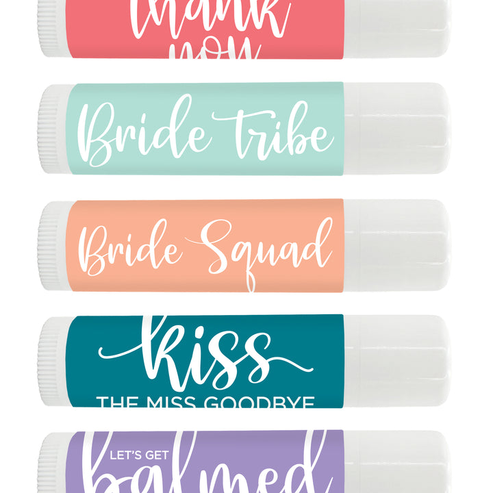 Personalized Lip Balm Favor, Bachelorette Party Favors, Bridesmaid proposal gift, Bride Tribe, Bride Squad, Let's Get Balmed