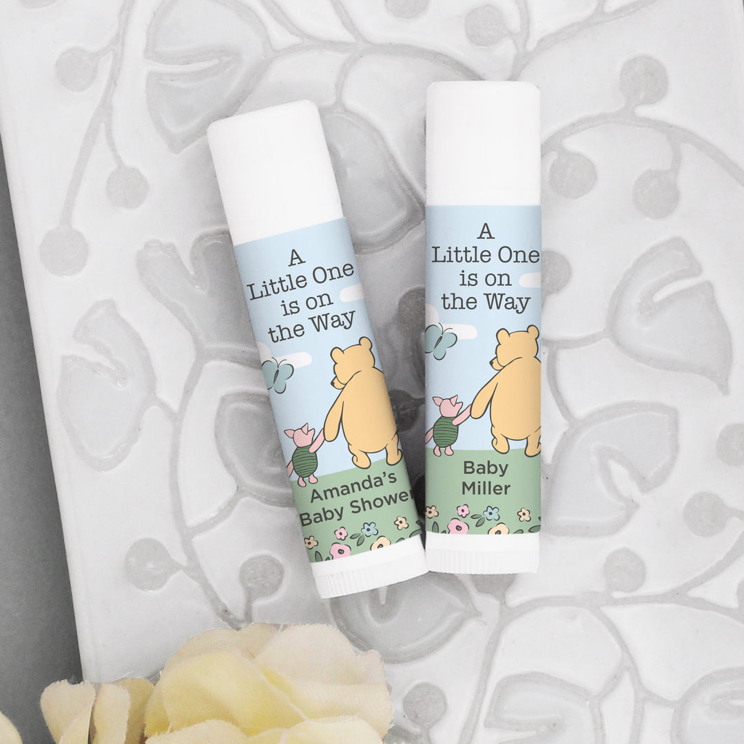 Classic Winnie the Pooh Baby Shower Favor, Pooh and Piglet Blue Skies, Lip Balm Favors, Baby Shower Boy, Baby Shower Girl