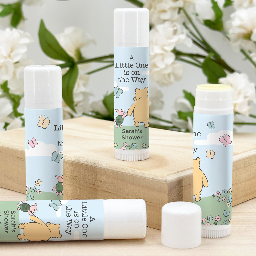 Classic Winnie the Pooh Baby Shower Favor, Pooh and Piglet Blue Skies, Lip Balm Favors, Baby Shower Boy, Baby Shower Girl