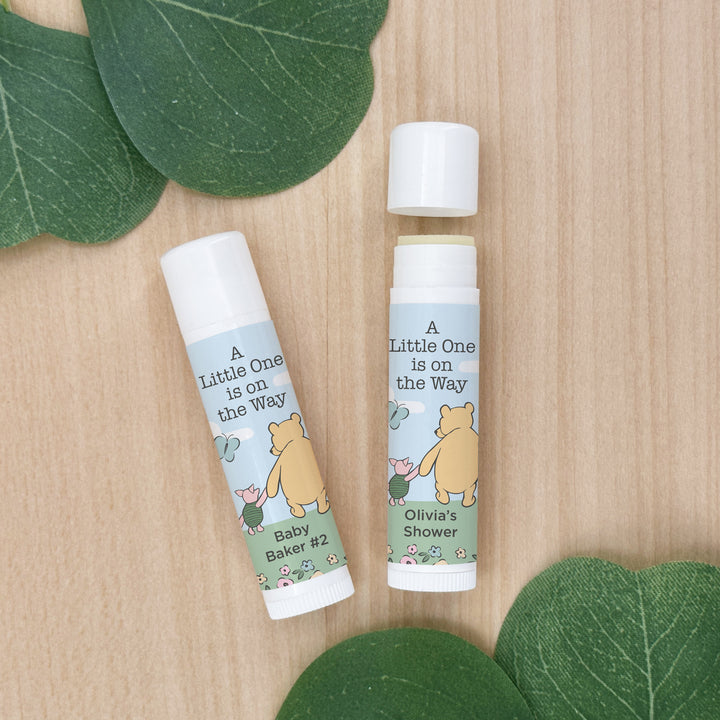 Classic Winnie the Pooh Baby Shower Favor, Pooh and Piglet Blue Skies, Lip Balm Favors, Baby Shower Boy, Baby Shower Girl