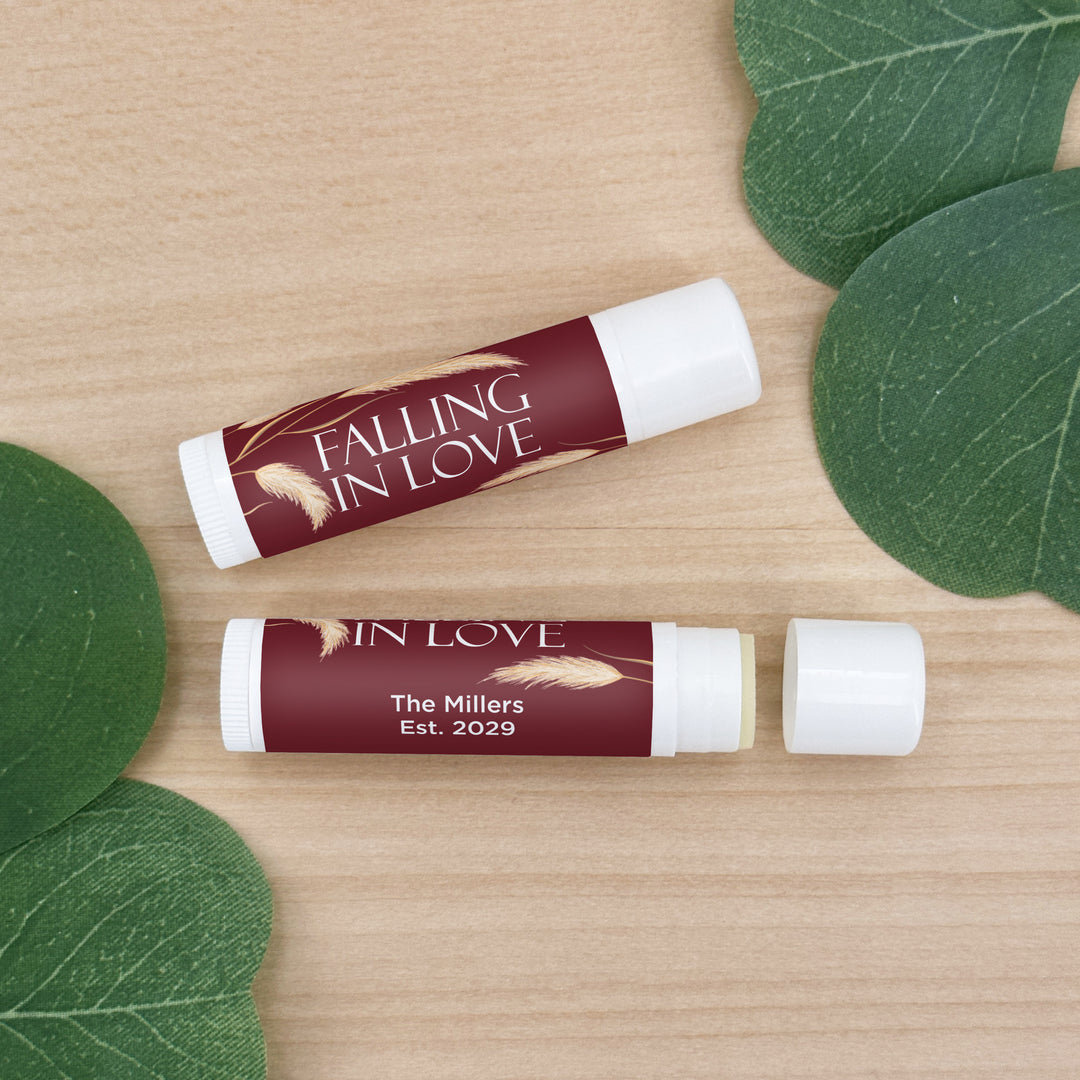 Personalized Lip Balm Wedding Favors, Bridal Shower Favor, Harvest Grasses Lip Balm