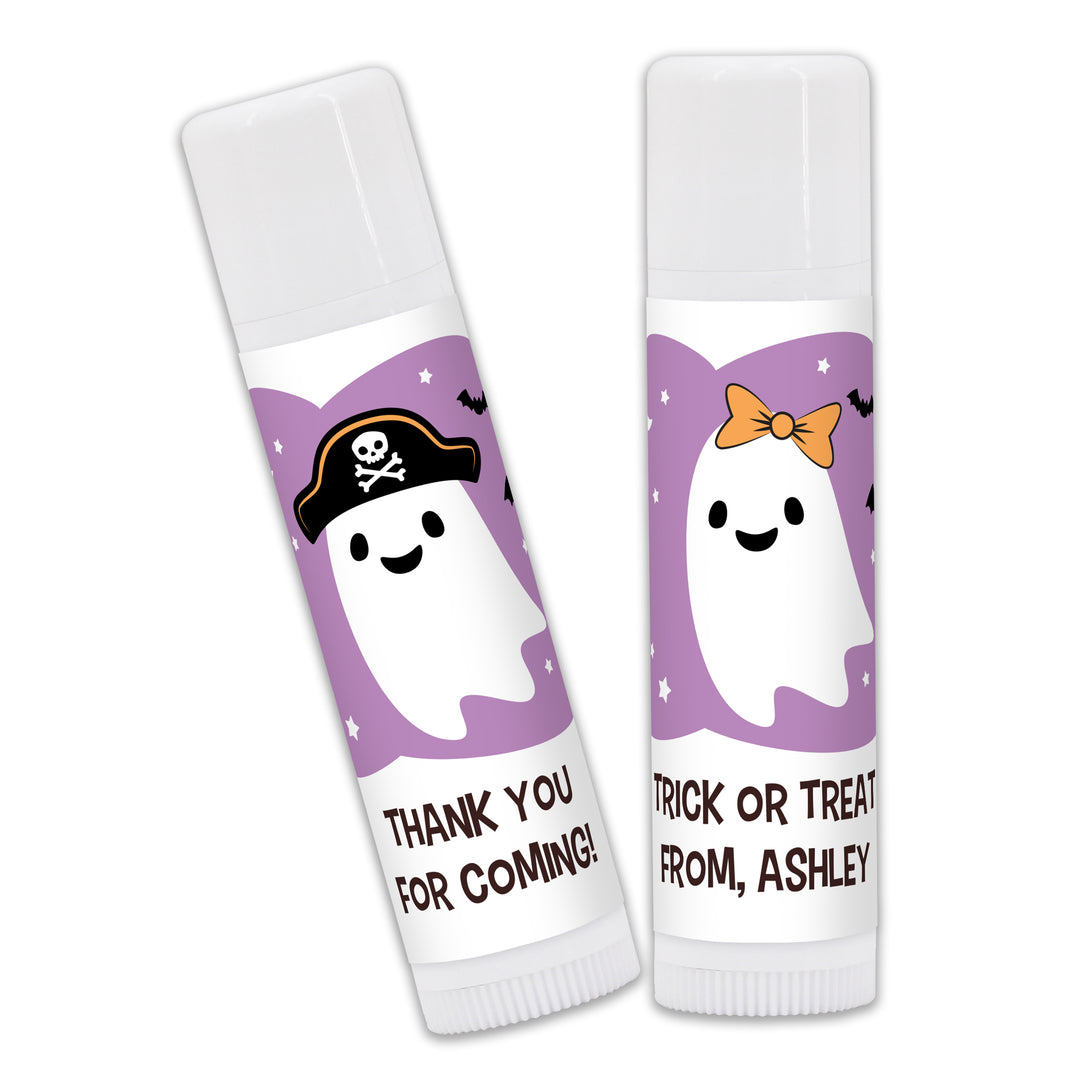Ghost Lip Balm Favors, Halloween Party Treats, Halloween Classroom Gifts, Ghosts with Hats