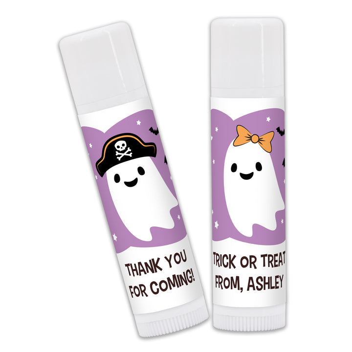 Ghost Lip Balm Favors, Halloween Party Treats, Halloween Classroom Gifts, Ghosts with Hats