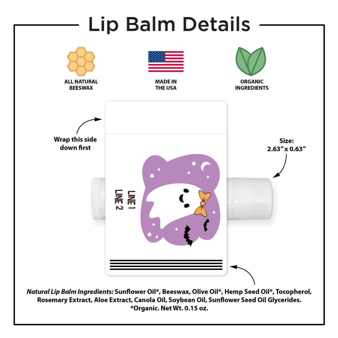 Ghost Lip Balm Favors, Halloween Party Treats, Halloween Classroom Gifts, Ghosts with Hats
